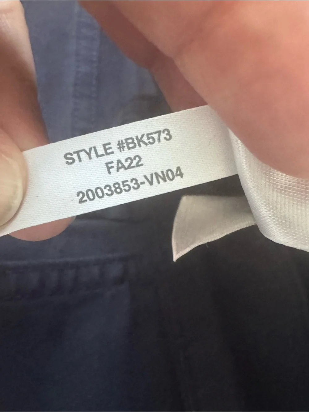 J. Crew Size 26T Navy Garment-Dyed Cargo Pant in Chino Twill Pants